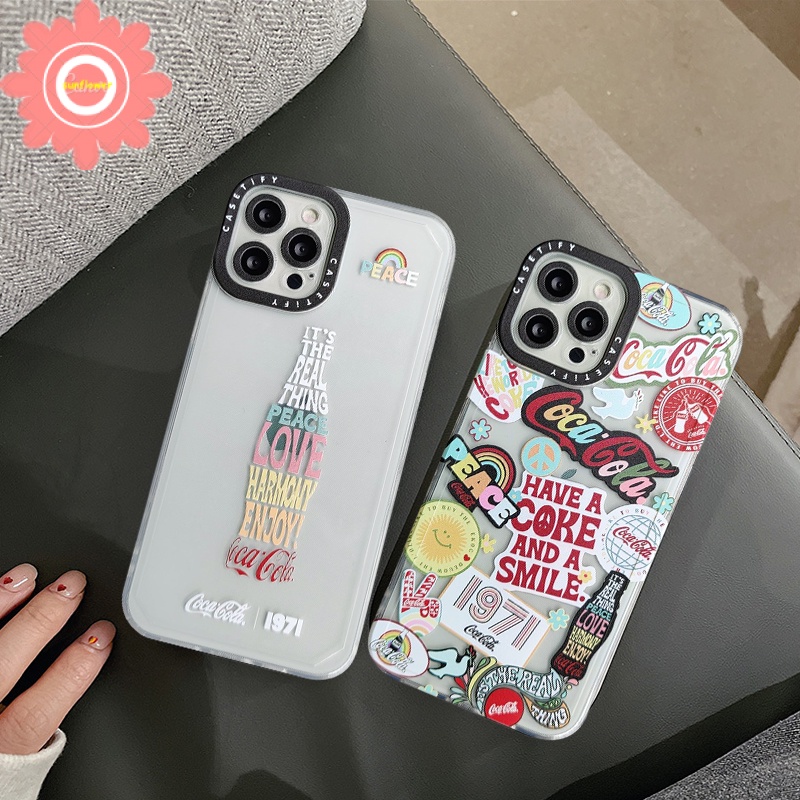 Soft Case Desain Coca Cola Untuk iPhone 6 6s 7 8 Plus X XS Max 11 12 13 Pro Max XR