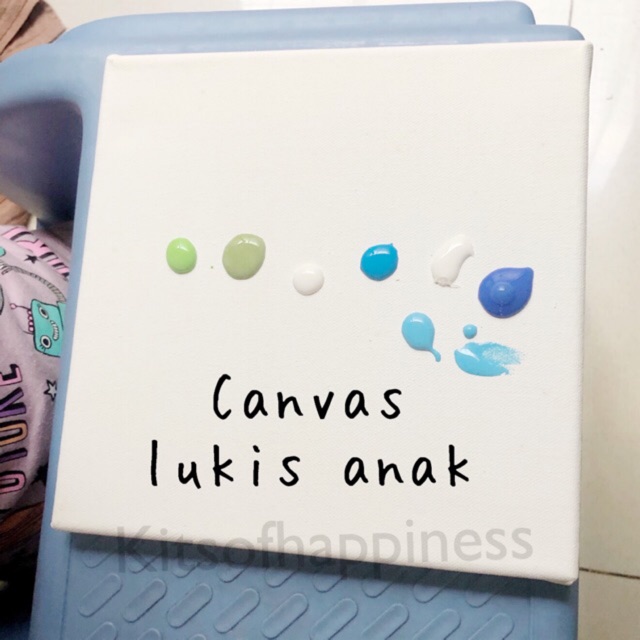 

Kanvas lukis anak 20x20 / small canvas for kids / painting set gesso