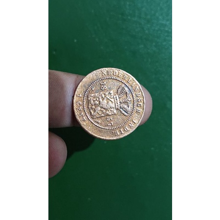 1 cent#sen nederlandsch indie tahun 1857 no 3