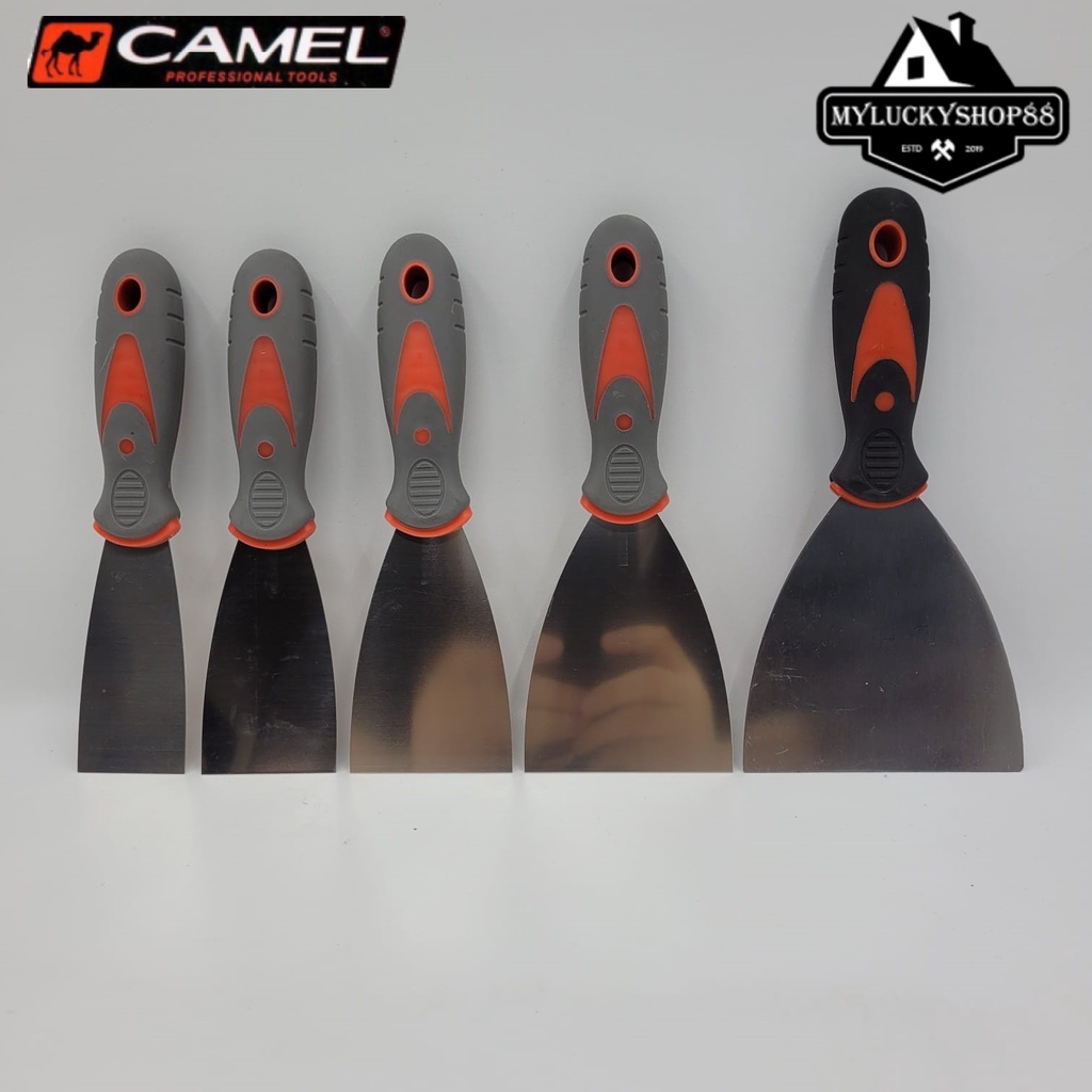 Camel Kape Scraper Gagang Karet 1,5&quot; 2&quot; 2,5&quot; 3&quot; 4&quot; Inch Skrap Dempul