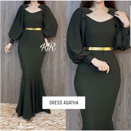 Busana Muslim Gamis Murah Gaun Pesta Muslimah Baju Pesta Wanita Kondangan Mewah Duyung Kekinian Terl