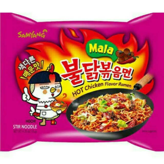 samyang hot chicken mala ramen halal mie instant mie korea jajangmyeon 140 gram