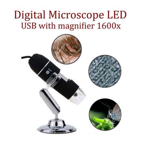 1600X Digital Microscope LED USB - Mikroskop Digital dengan Bracket