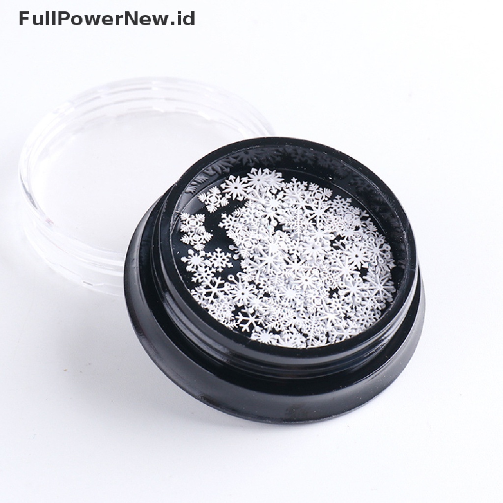 (Full) 1 Botol / 100pcs / Set Ornamen Snowflake Putih Untuk Dekorasi Nail Art 2022