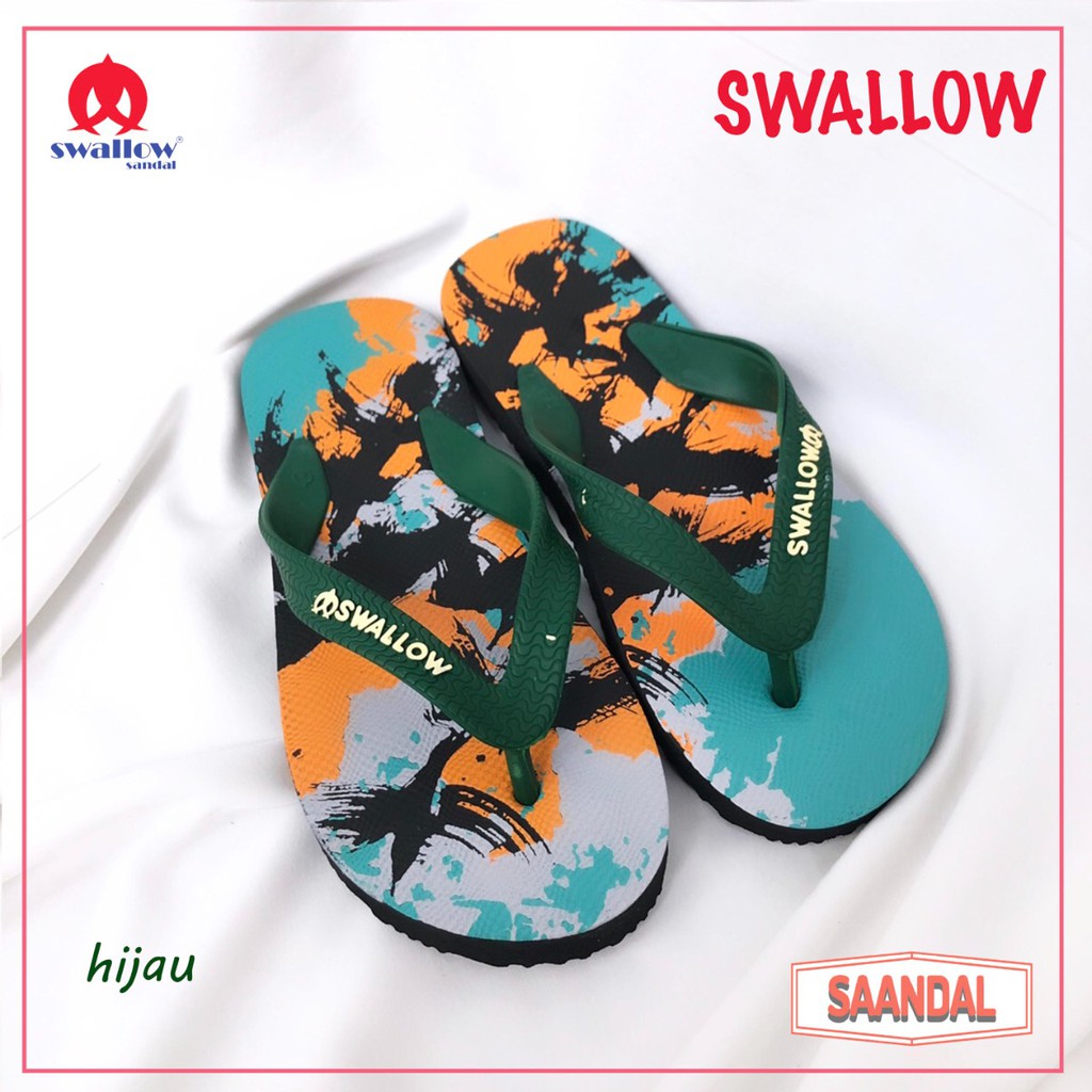 Sandal Jepit Swallow Sanur Pria Wanita Pantai Karet Tebal (BISA SATUAN COD)