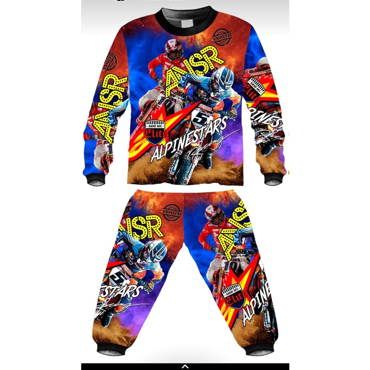 baju cross anak murah/jersey balap motor cross downhill size 2-12thn