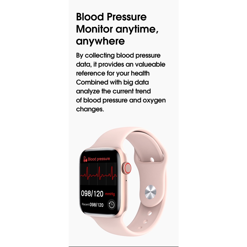 Watch Series 8 Pro T500+ Pro Jam Tangan Pintar Bluetooth Monitor Detak Jantung Thermometer Wrist Blood Pressure ECG