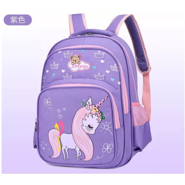 Rya.id - Tas Ransel Anak Perempuan Motif Unicorn -  Tas Sekolah Anak Termurah Populer Kekinian Fashion Stylish / Tas Ransel Sekolah Anak Perempuan Tk Sd