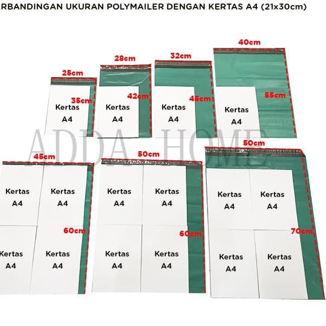 

Rare Item!>-153 Plastik Packing Kemasan ( Polymailer ) 28x42 cm Tosca - ADDA HOME