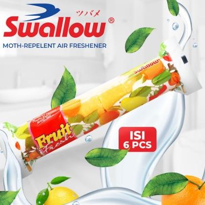 ➮ SWALLOW isi 6 pcs pc Fruit Fresh / Floral Fresh isi6 Kamper Kotak Toilet Ruangan Kamar Mandi 200gr