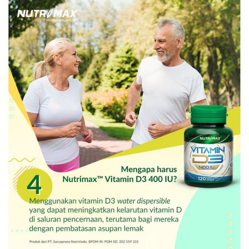 NUTRIMAX VITAMIN D3 + K2 VIT D 400 IU K2 40 MCG TULANG GIGI GUSI IMUNITAS