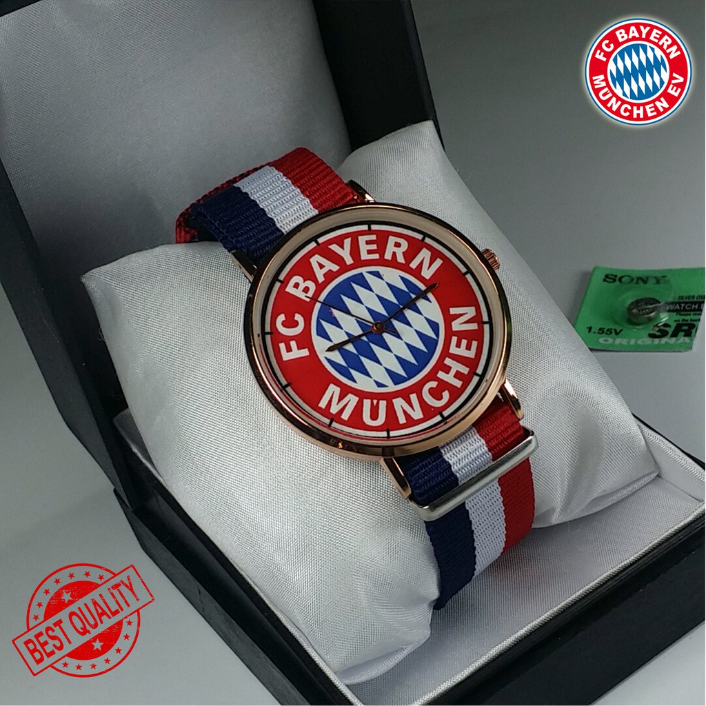 (LIMITED EDITION) JAM TANGAN BAYERN MUNCHEN TALI KANVAS