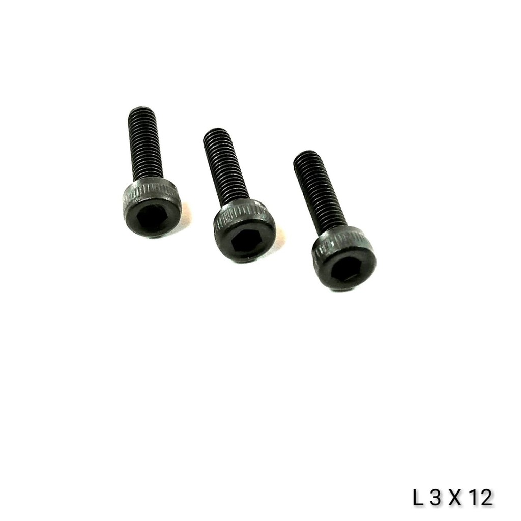 BAUT L M3x12 HITAM
