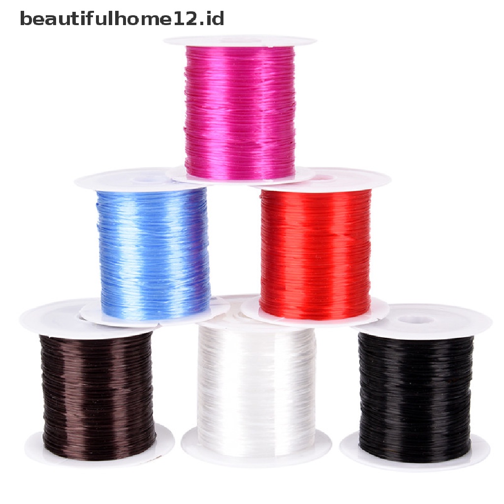 【beautifulhome12.id】 Strong Stretchy Elastic Beading Thread Cord Bracelet String For Jewelry DIY 1MM .