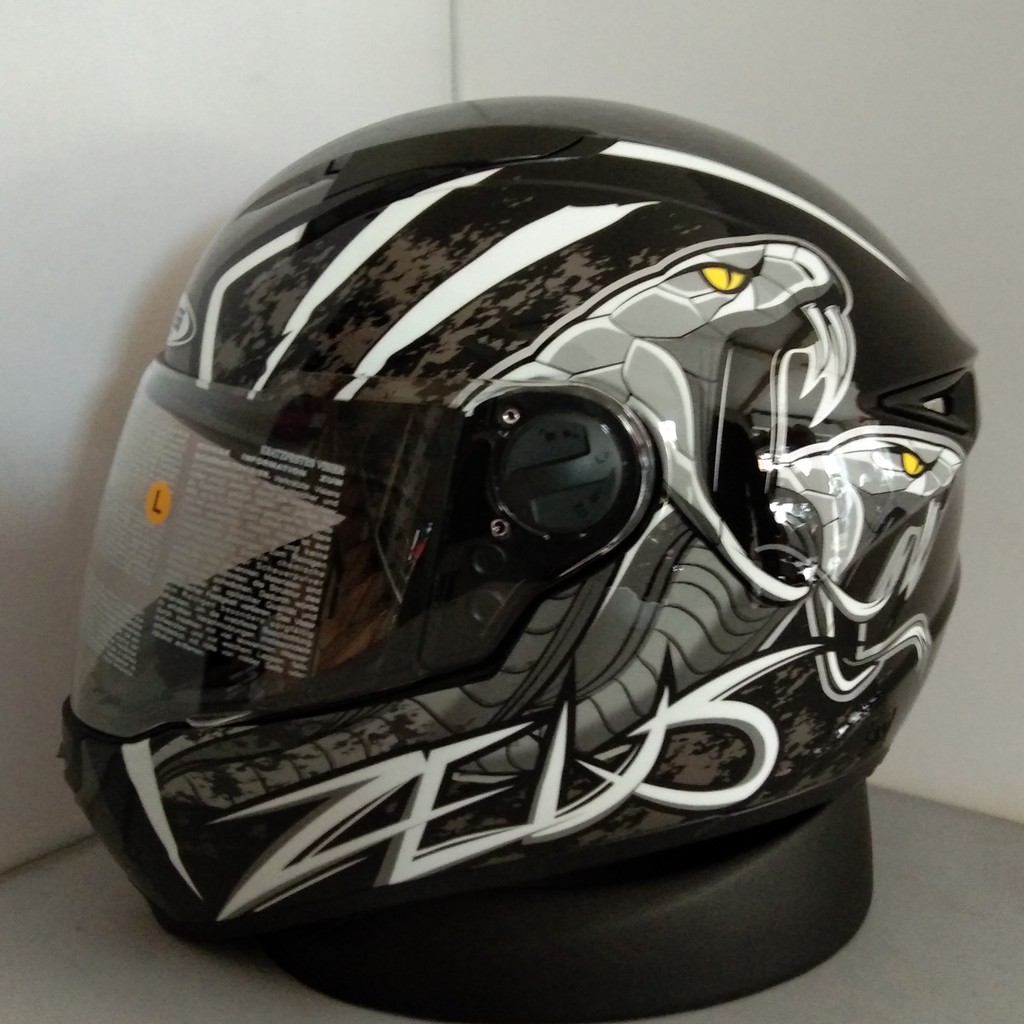 Helm Zeus ZS-811 Black AL48 White Fullface