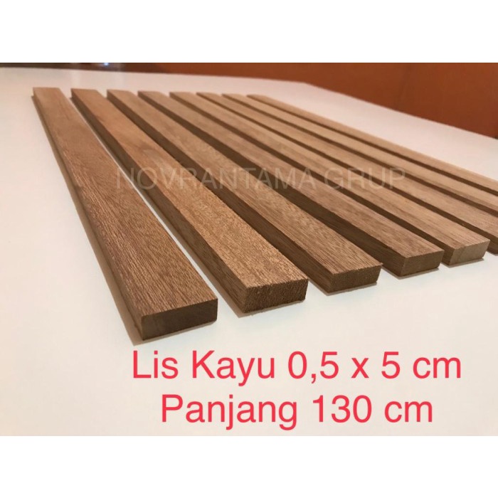 Lis Kayu 0,5x5 cm Panjang 130cm, Lis Kayu 5x50 mm