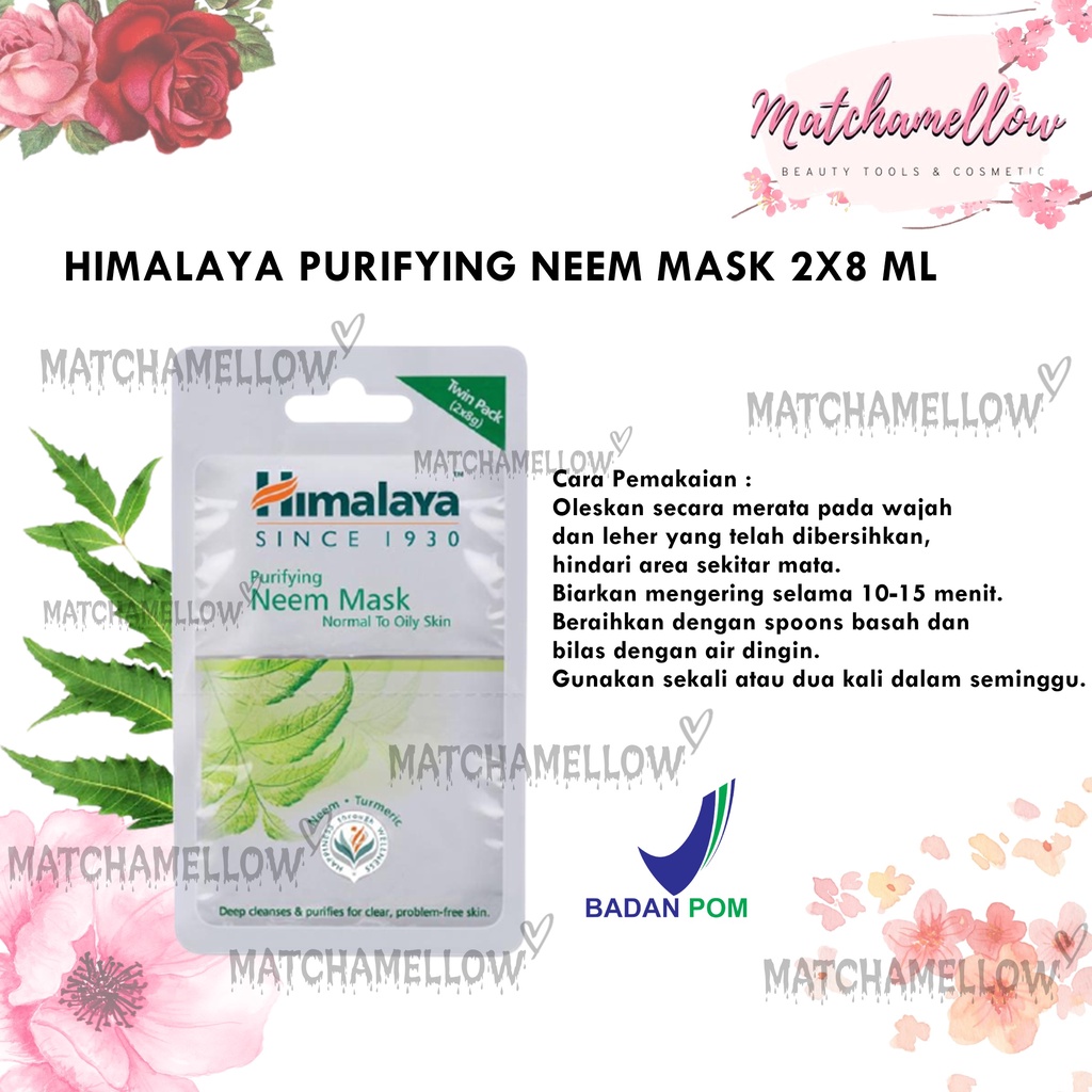 ❄️MATCHA❄️ HIMALAYA PURIFYING NEEM MASK 2X8 ML - SACHET NEEM MASK BPOM