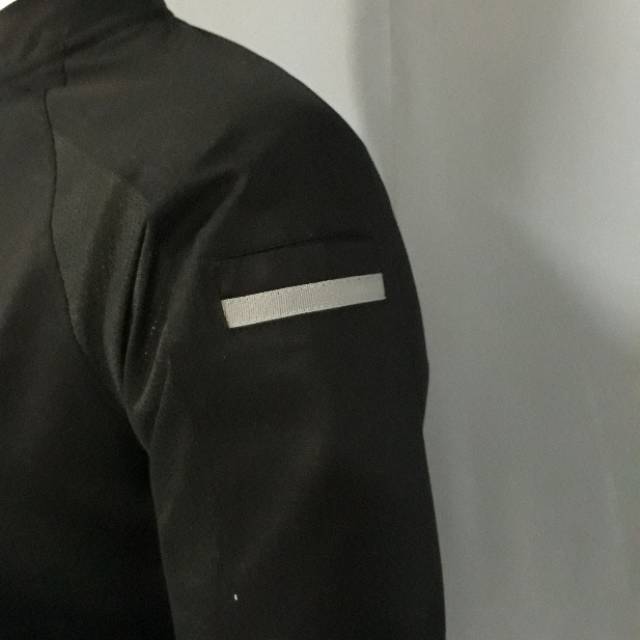 Chef Wear Baju Koki Hitam Komb Net S-XXL (Lis Abu)