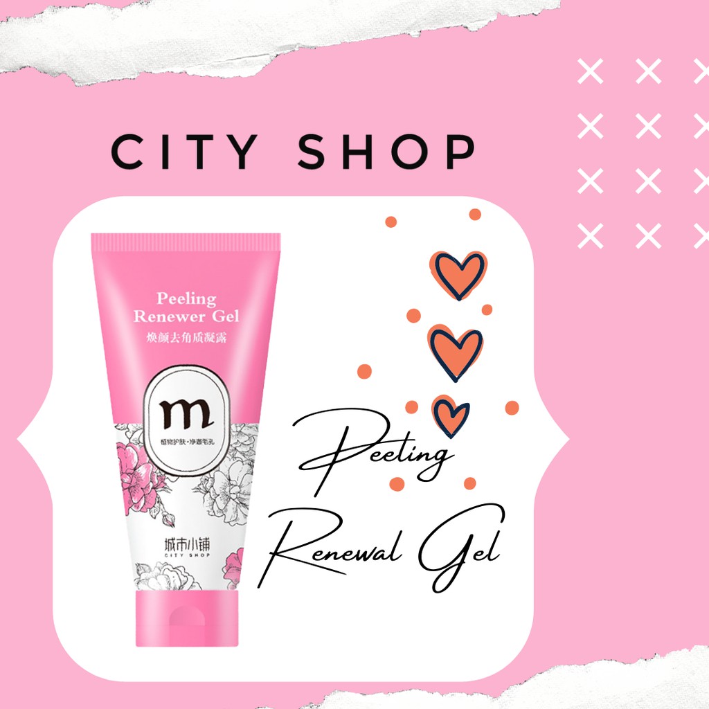 CITY SHOP Peeling Renewal Gel - Peeling Wajah - Exfoliating - Peeling Komedo  Triple Action