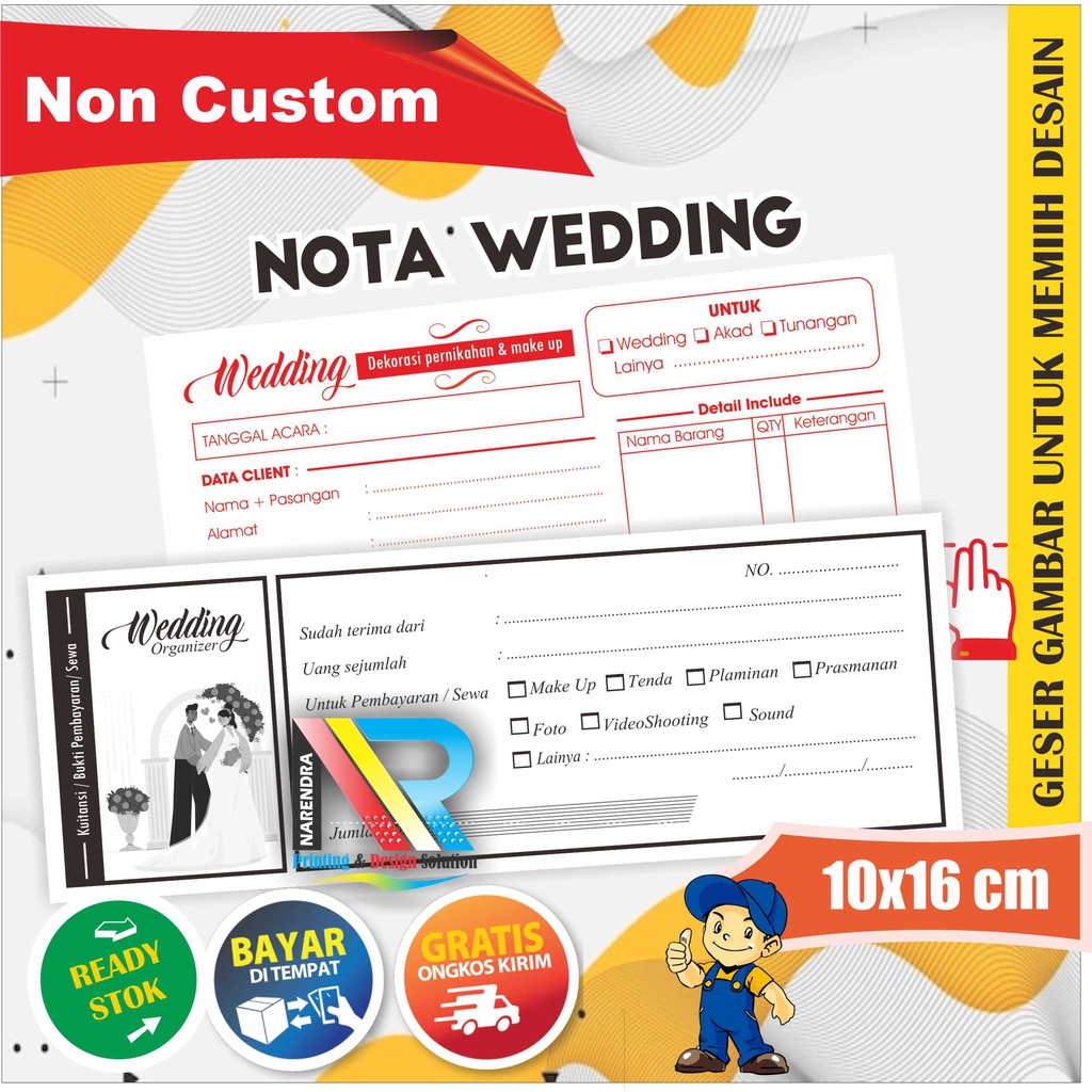 Nota Wedding Organizer | Nota Rias Manten | Nota Dekorasi Pernikahan | Siap Pakai | Diskon