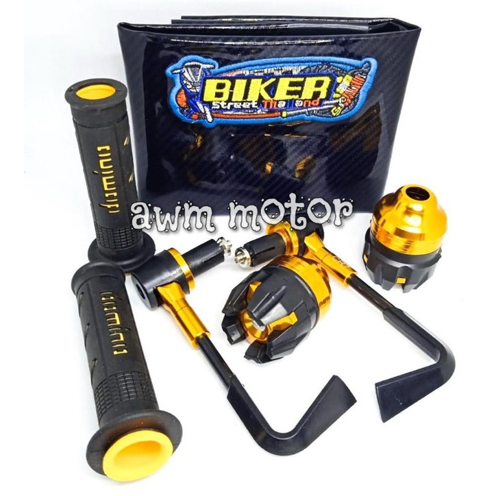 Paket 4in1 Kulit Jok Hitam Plus Proguard L Plus Handgrip Domino Sisik Plus Jalu As Universal