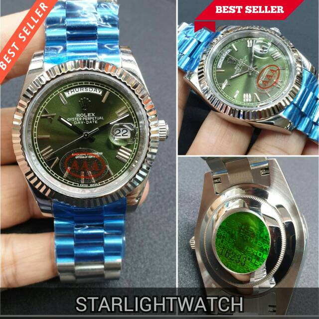JAM TANGAN PRIA ROLEX DAY DATE MESIN AUTOMETIC