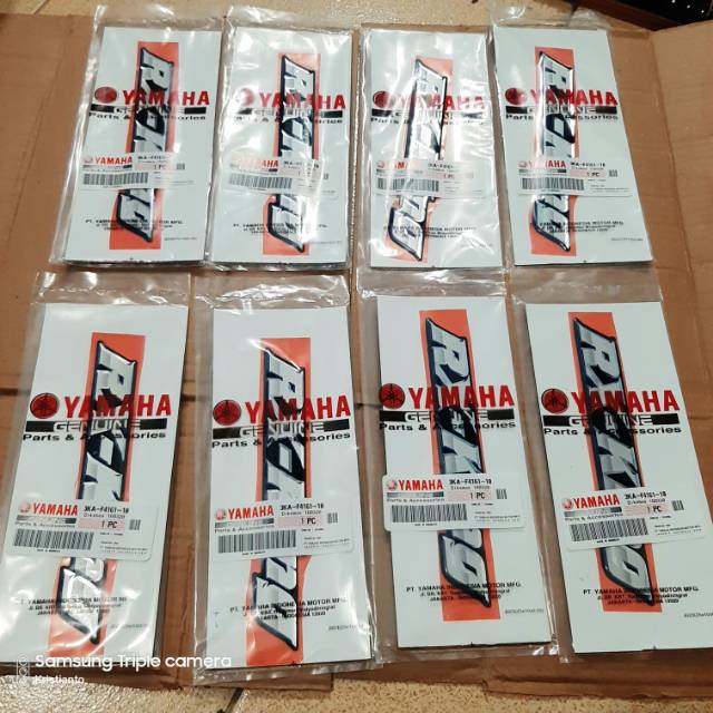 Stiker emblem box bok dop tutup aki rxking rx king 2003 biru original