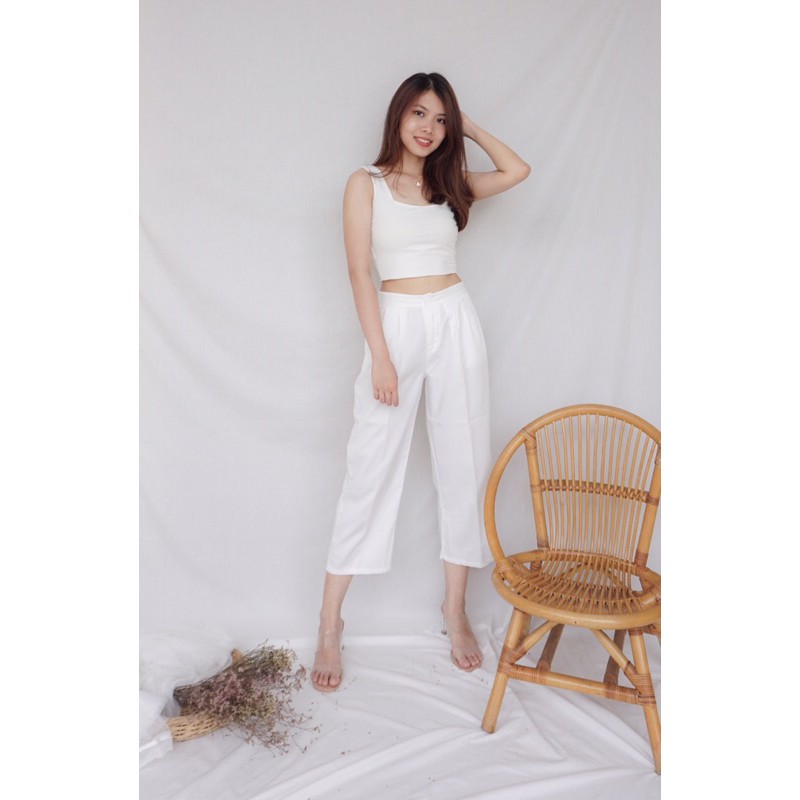 MSMO Square Tanktop Crop / Atasan Wanita / Blouse Wanita / Kaos Wanita / Top Wanita-3