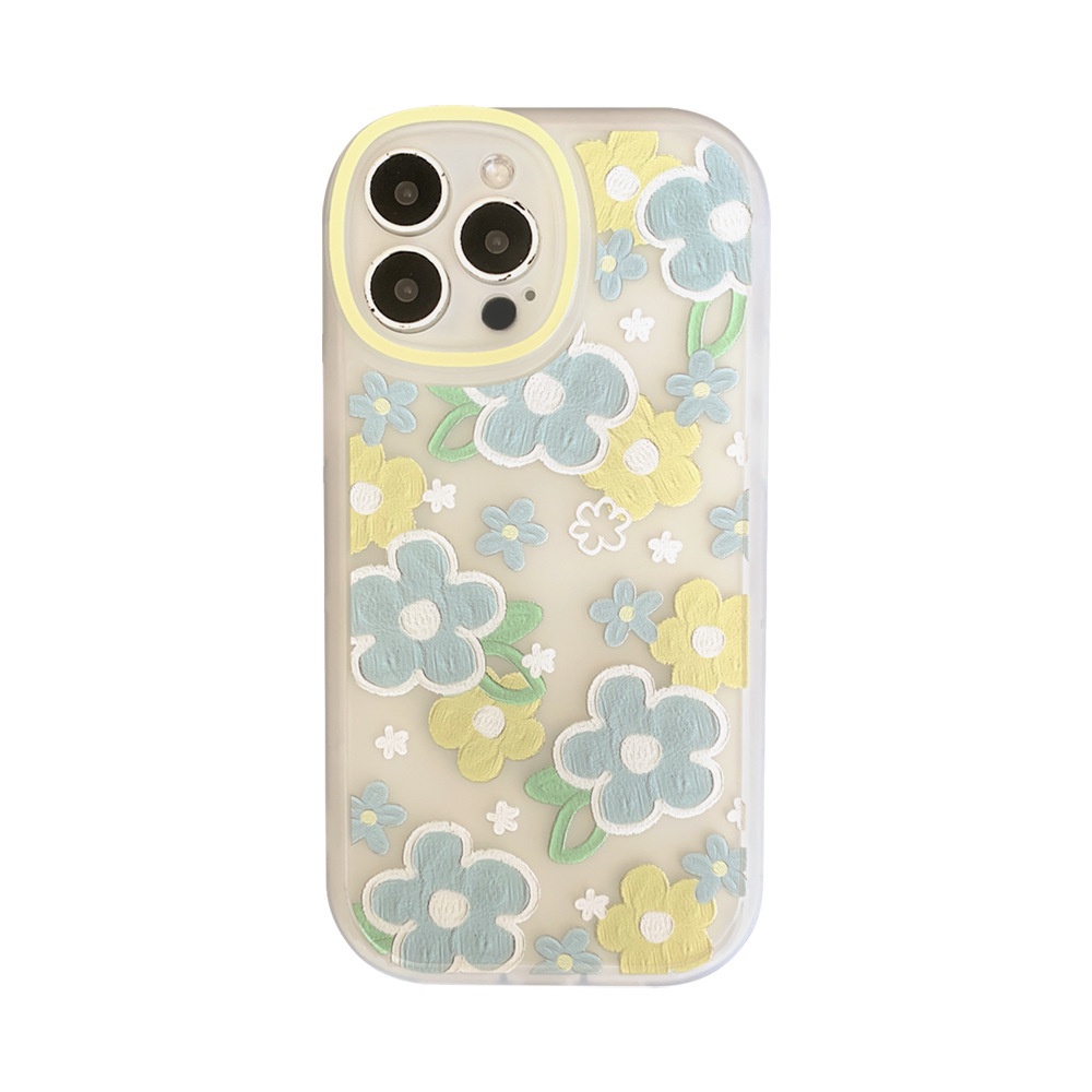 Soft Case Silikon TPU Motif Bunga Untuk iPhone 11 7Plus 8Plus Xr XS Max 13 12 Pro Max