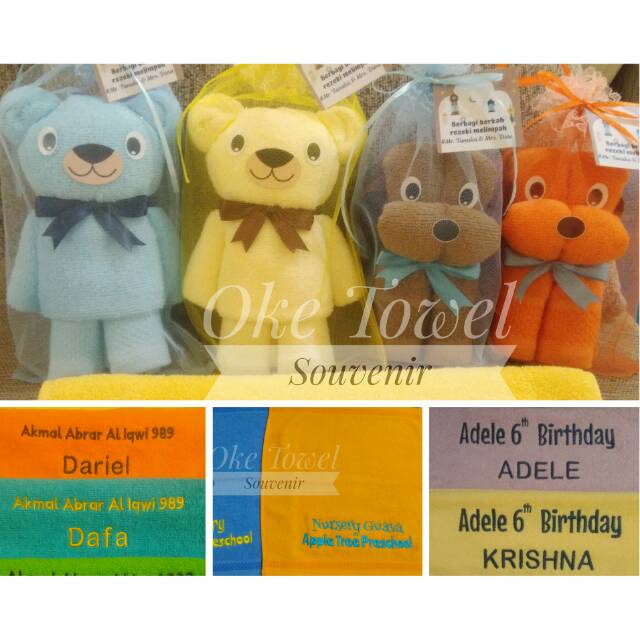 Souvenir Handuk 30x70cm Bordir Tulisan Beda Nama Shopee Indonesia