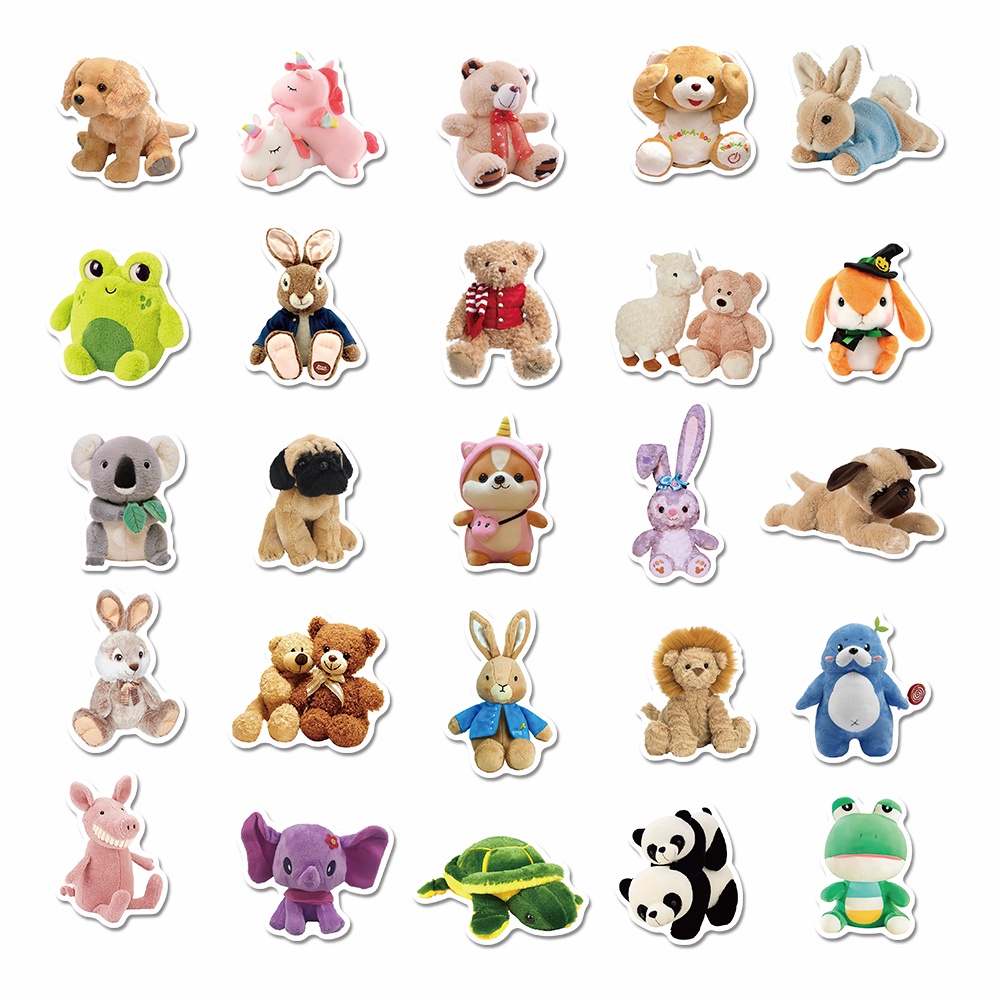 50pcs Stiker Graffiti Bahan Plush Anti Air Untuk Dekorasi Laptop / Handphone / Mainan Anak