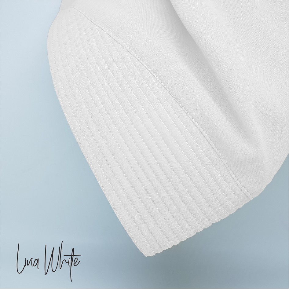 SALE Hijab Khimar livia alifa 2 layer oval / Jilbab 2 layer-Premium PUTIH TULANG