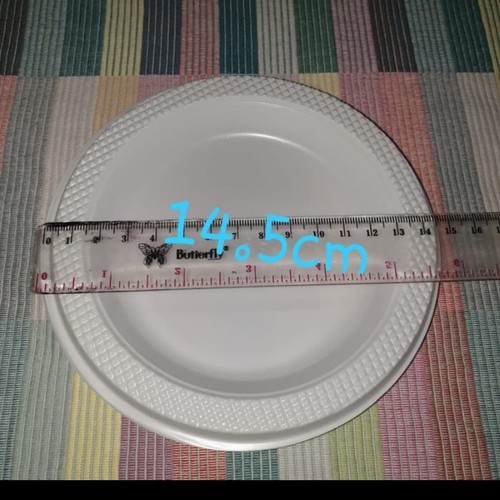 piring plastik p6 kecil , piring plastik kue