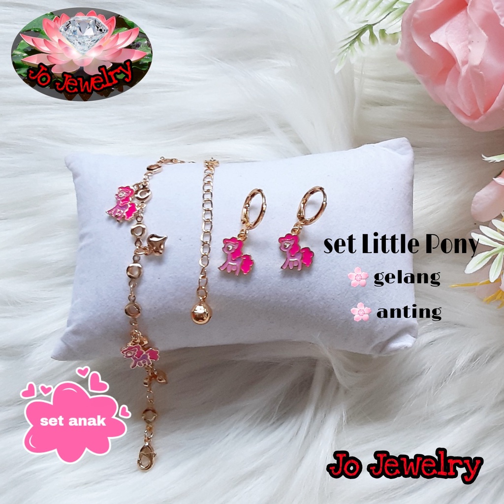 Perhiasan xuping anak 1 set little pony gold