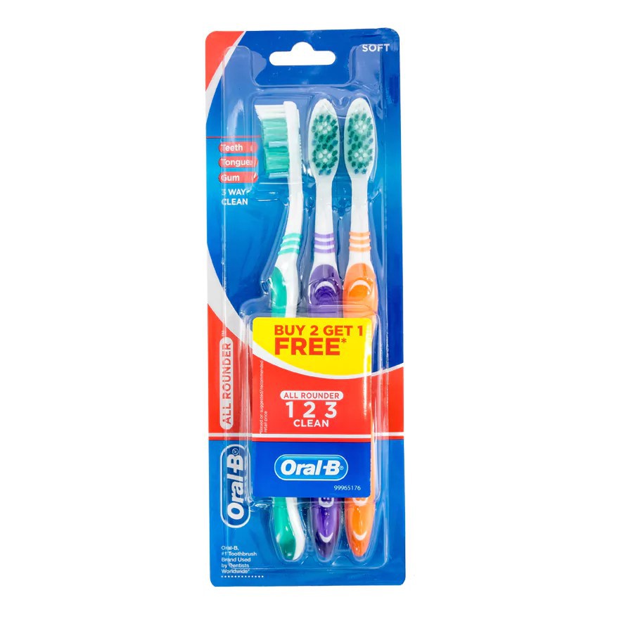 ORAL-B Toothbrush Paket Hemat Isi 3Pcs ORIGINAL / Sikat