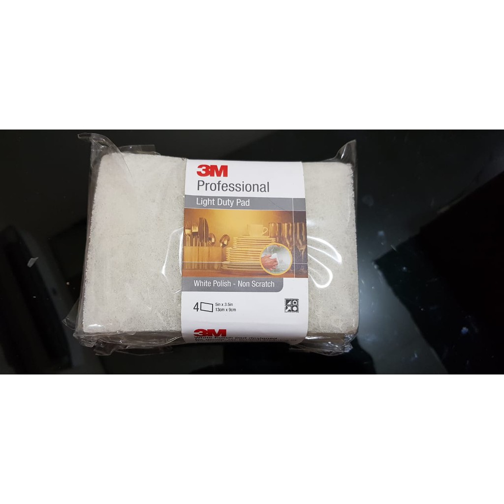 3M Scotch Brite White polish pad Non Scratch/Light duty pad (1 pad)