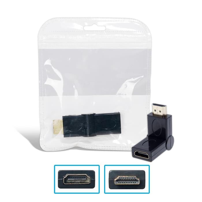 Konektor Plug Hdmi Male To Female Bentuk L - Konektor Hdmi Bentuk L