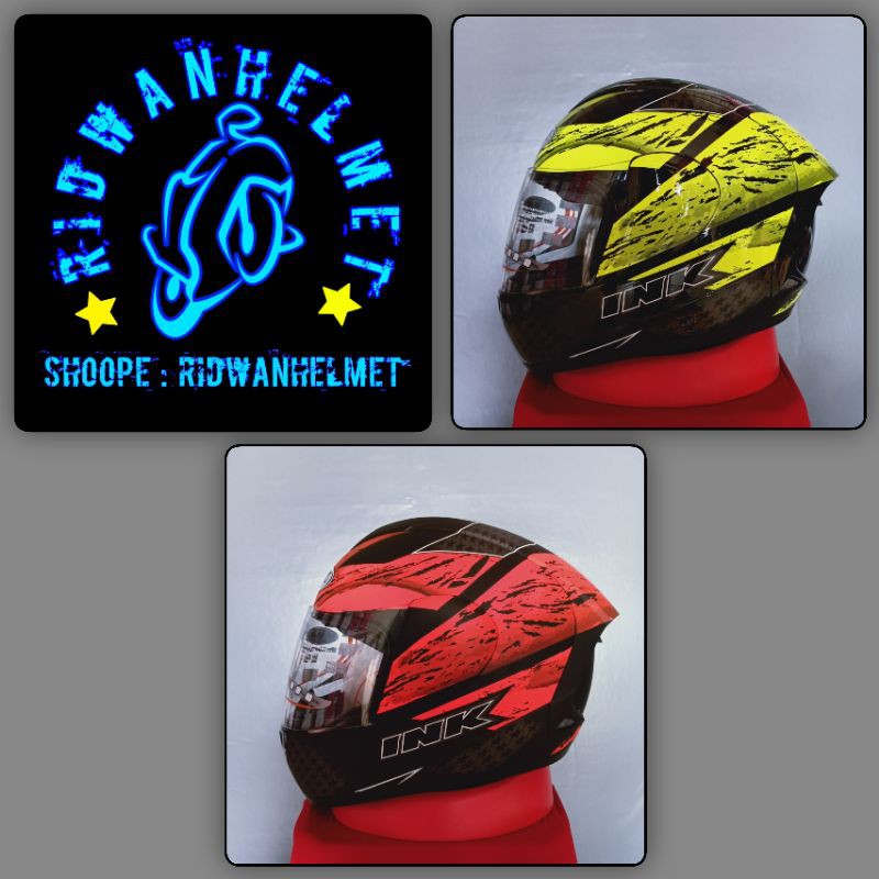 Helm ( Full face ) INK CL MAX motif / Seri #7 size M - L - XL