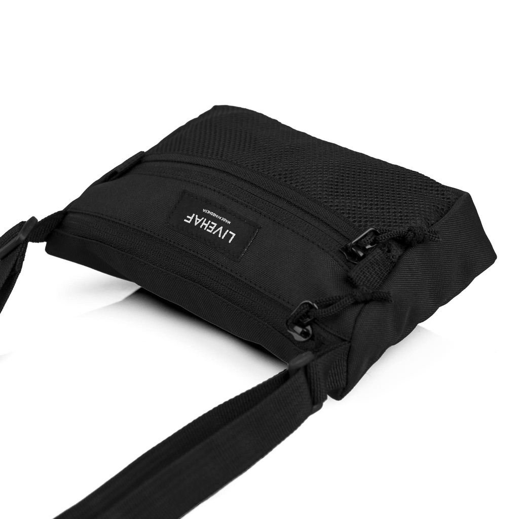 Livehaf - Net Front Sling Bag Black