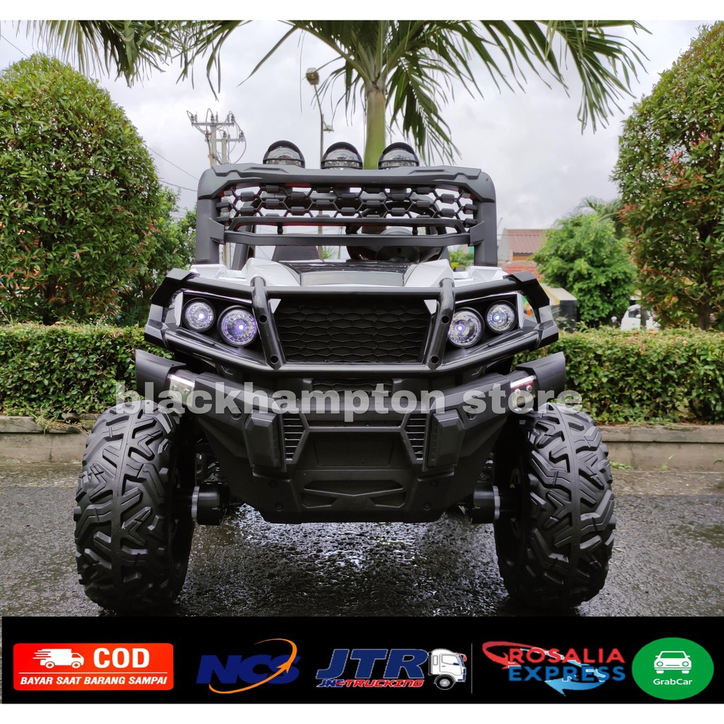 Mainan Anak Mobil Aki Jeep Rhinos (ban karet)