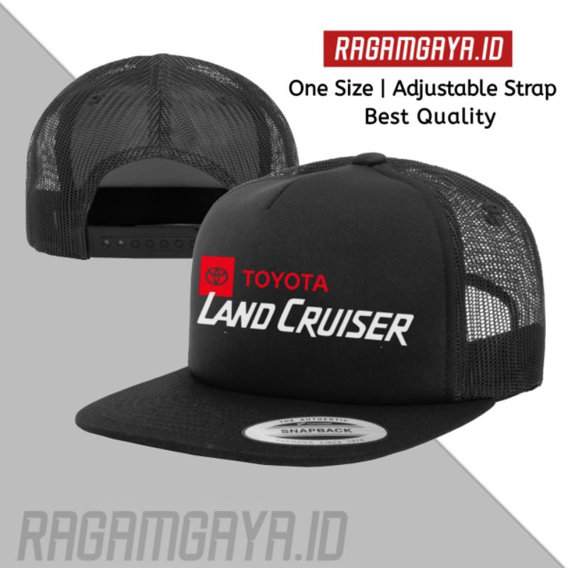 Topi Toyota Land Cruiser Snapback Jaring/Topi Distro /Topi Logo Mobil/Topi Snapback Trucker