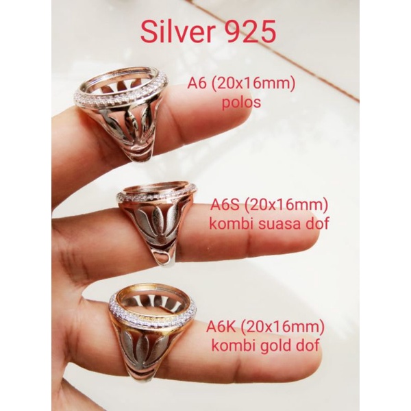 Ring Cincin Emban Perak Hongkong / Silver 925 / Model A6