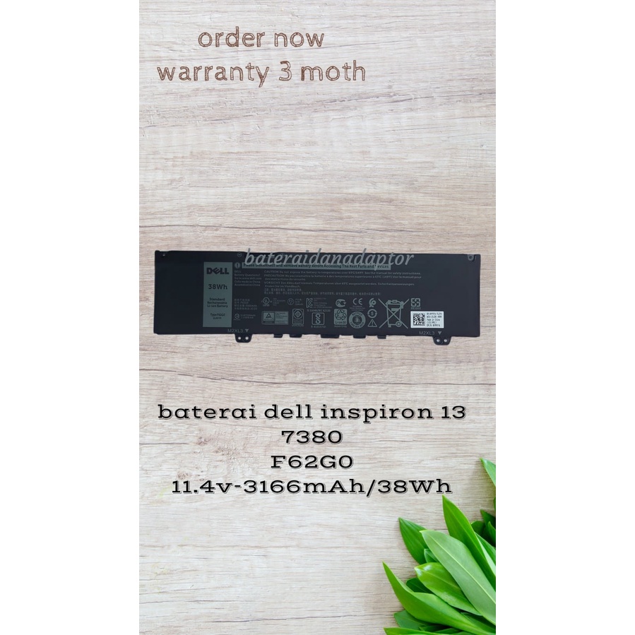 Baterai Dell Inspiron 13 7380 F62G0 Original