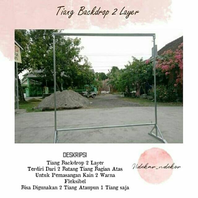 Tiang backdrop 2 Layer (2pcs) + ongkir orderan Meidina