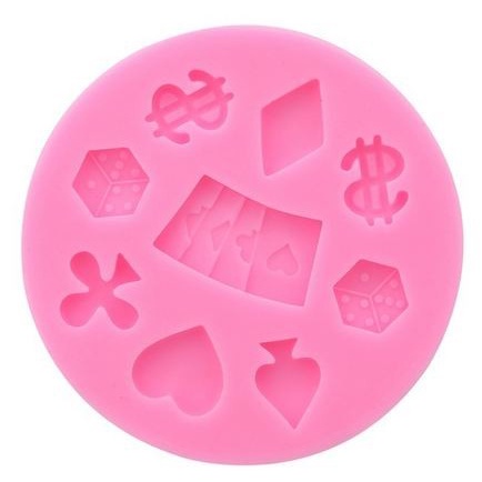 3D Silicon Mold Fondant Cake Decoration - Playing Cards