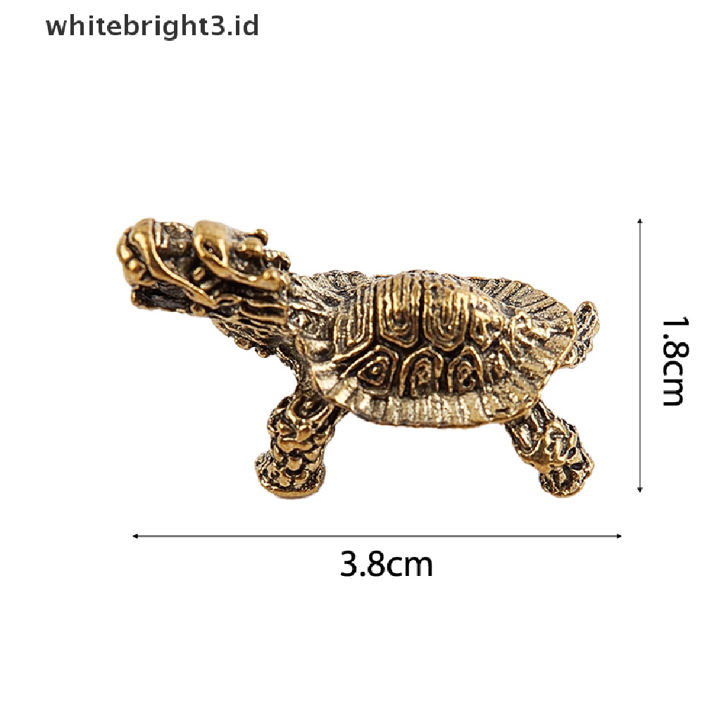 (whitebright3.id) 1pc Patung Kurakura Naga Retro Bahan Metal Untuk Dekorasi Meja / Hadiah