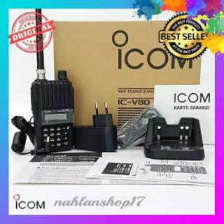 HT ICOM V 80 / ICV80 IC-V80 LITHIUM VHF HANDY TALKY ORI NEW JAPAN