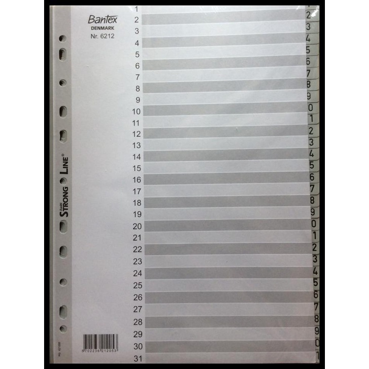 

Bantex Plastic Divider A4 31 Pages 6212 | Pembatas Binder A4 - 31 Lbr