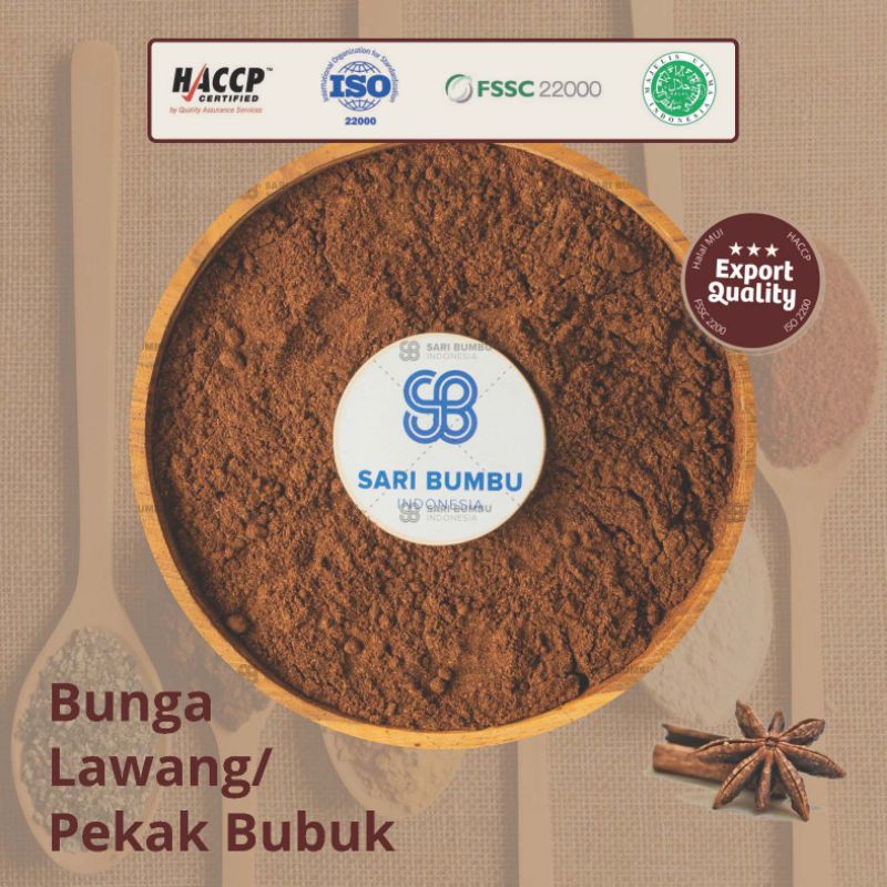 

Bunga Lawang/Pekak Bubuk - Bumbu Dapur Halal kualitas ekspor 20gr, 50gr, 100gr, 250gr