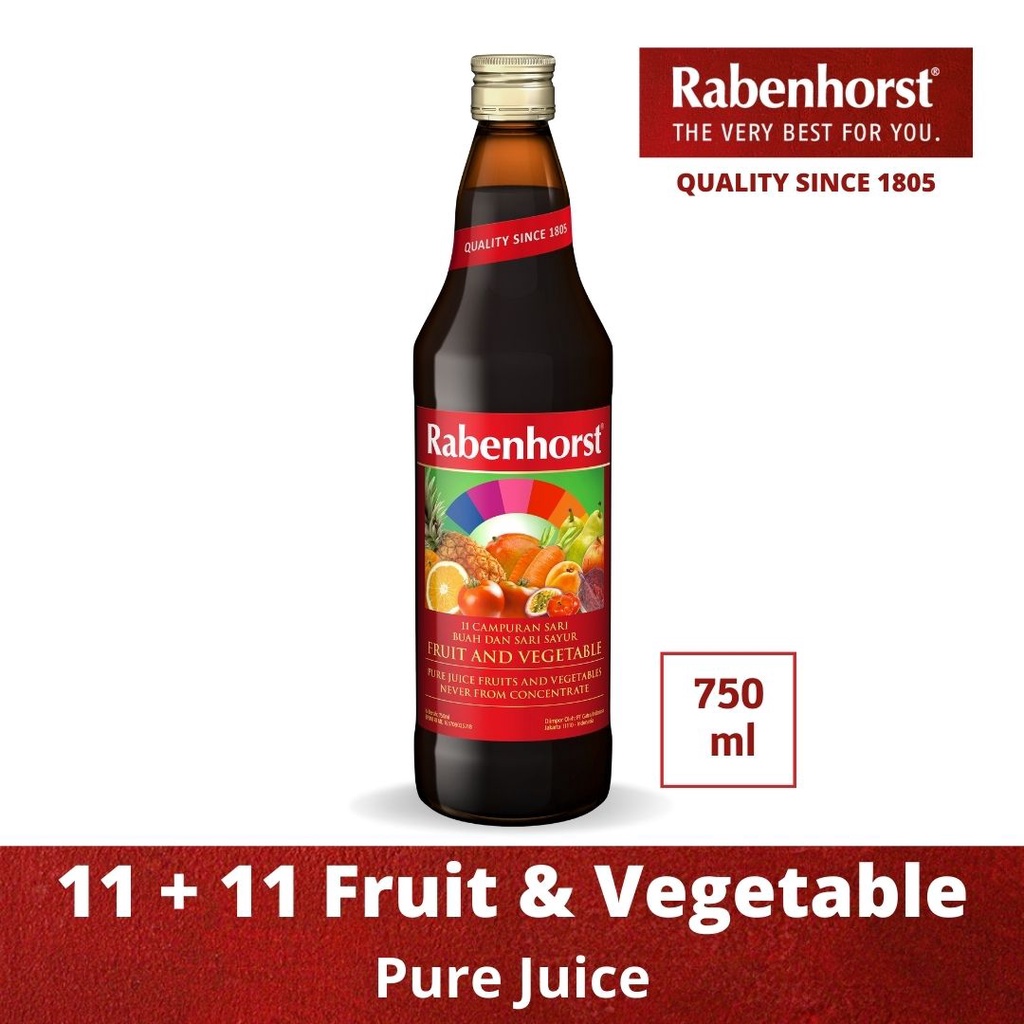 

Rabenhorst 11 Plus 11 Fruit & Vegetable Pure Juice 750ml